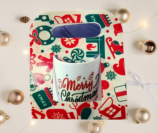 Taza Navideña Merry Christmas con Blister