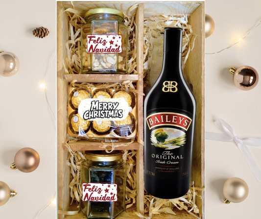 Box Baileys con Chocolates y Botanas Navideño